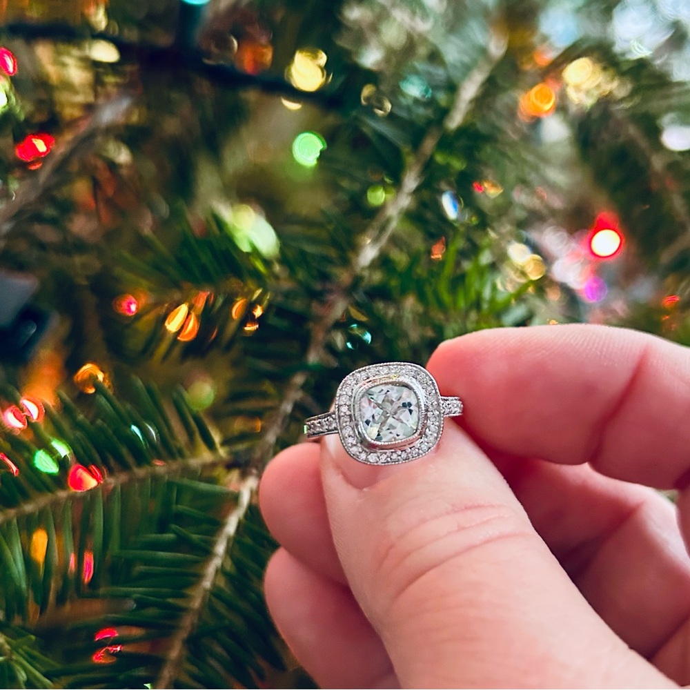 Effy Style Diamond Halo Aquarium Ring